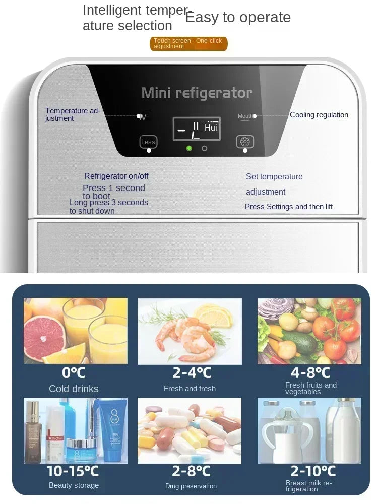 220V EOS Mini Compact Refrigerator for Bedroom, Dorm Room, Office and Travel CAB