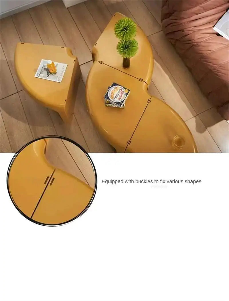 Nordic Round Color Side Table Creative ABS Plastic Coffee Tables Designer Living Room Furniture Modern Home Storage Corner Table