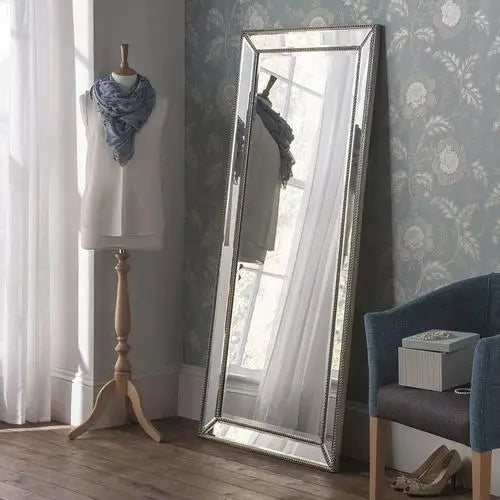 Full Length French Style Mirror Decoration Wall Living Room Aesthetic Mirror Luxury Vintage Floor Standing Espelho Accessories