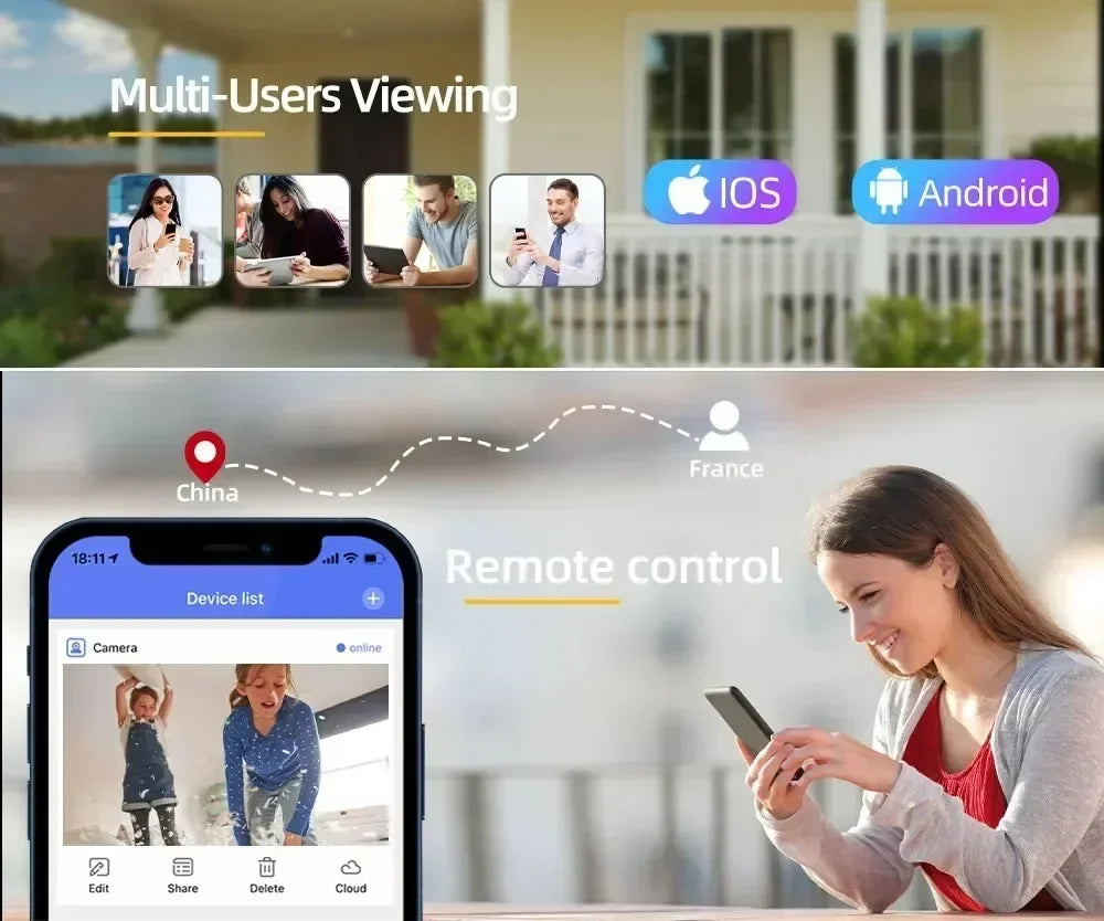 5MP Tuya Magnetic Camera Wireless Mini Color Night Vision Wifi Baby Monitor Cam Outdoor Wateproof CCTV Video Surveillance Camera