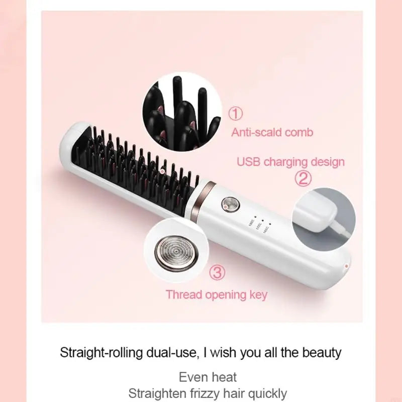 A0NC 2-in-1 Hot Air Spin Brush for Styling and Frizz Control, Negative Ionic Hair Dryer Brush, 3 Levels Temperature Control