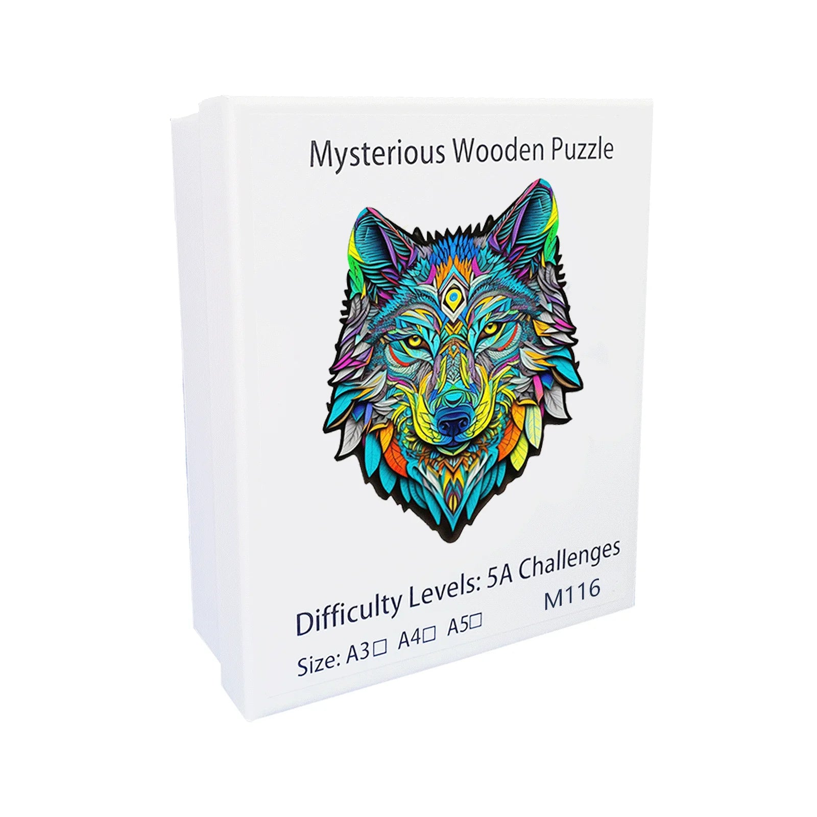 Wolf Pattern Wooden Puzzle, Irregular Animal Shapes, Educational Toys, Best Holiday Birthday Gift