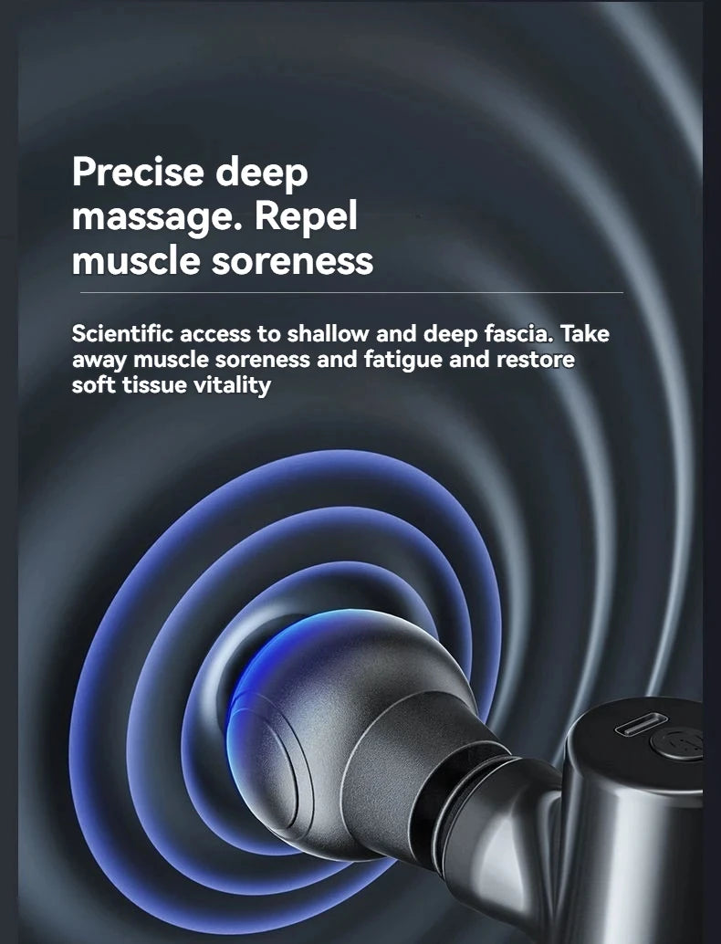 2025 New Mini Massage Gun USB Portable Muscle Relaxation Vibrating Fitness Equipment for Neck Back Shoulder Pain Relief