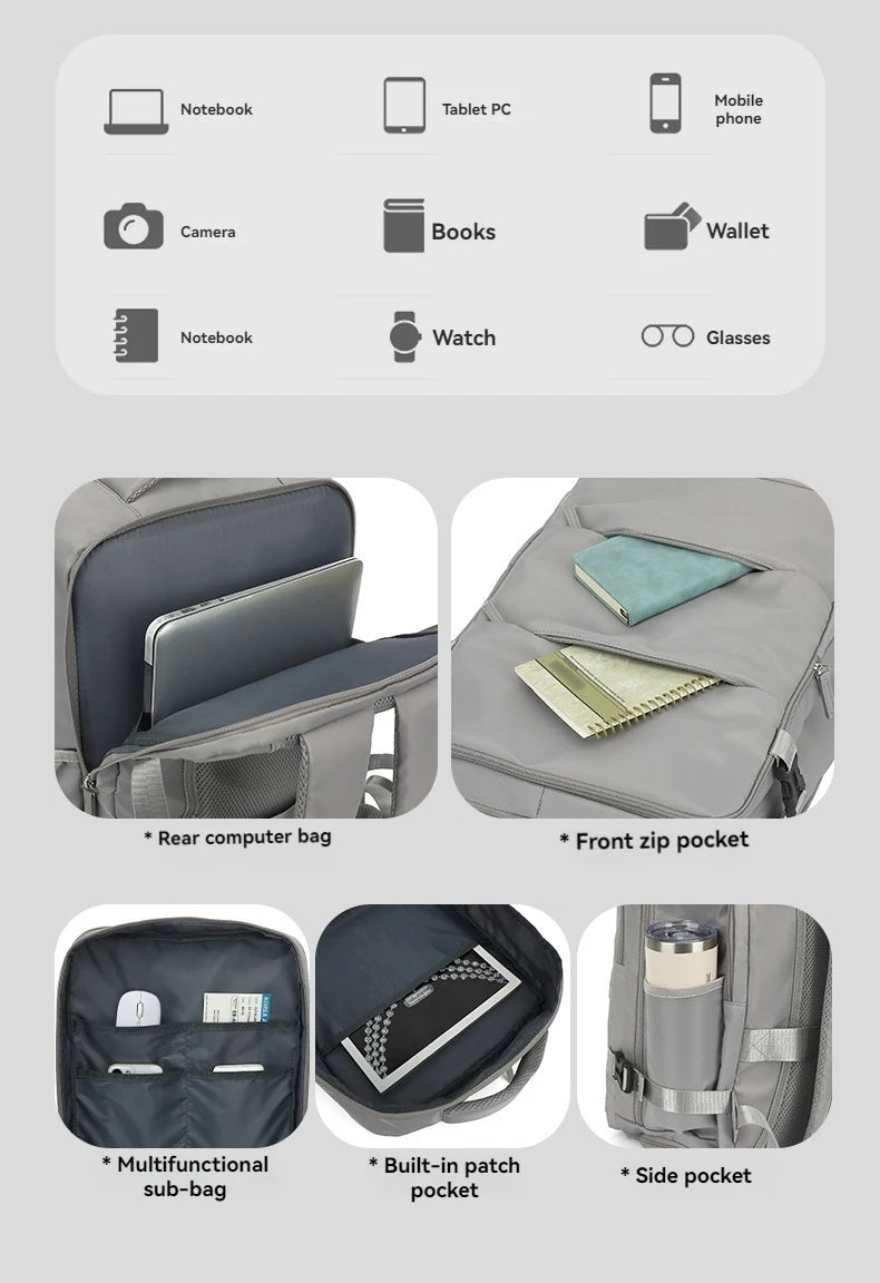 Lumin Backpack 42x18x29 Cabin Bag Travel Backpack for Men Women Hand Luggage Leisure Laptop Backpack mochila para viaje cabina