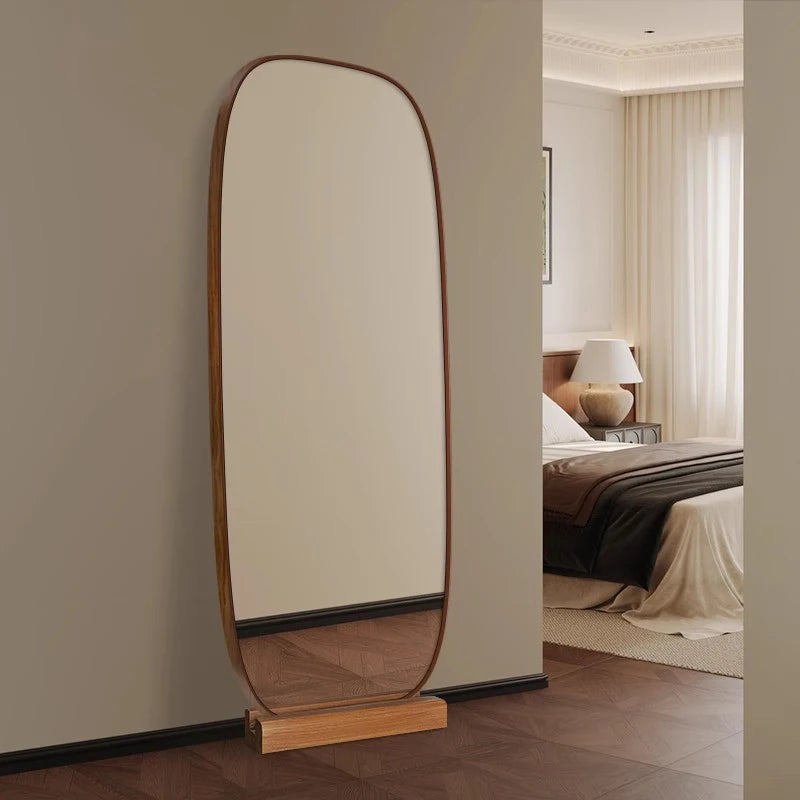 Square Wooden Mirror Vintage Floor Big Nordic Luxury Mirror Modern Standing Full Body Aesthetic Espelhos Living Room Decorations