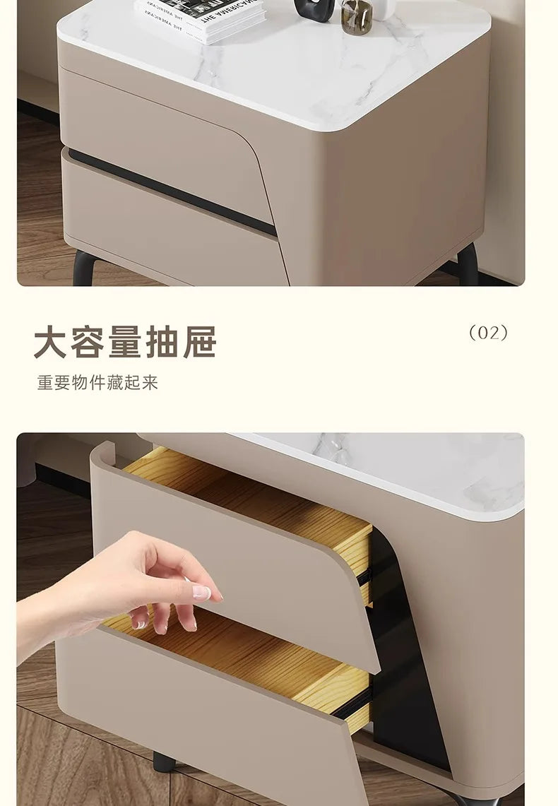 Space Saving Nightstands Creative Modern Simple Elegant Bedside Table Premium Aesthetic Mesitas De Noche Bedroom Furniture