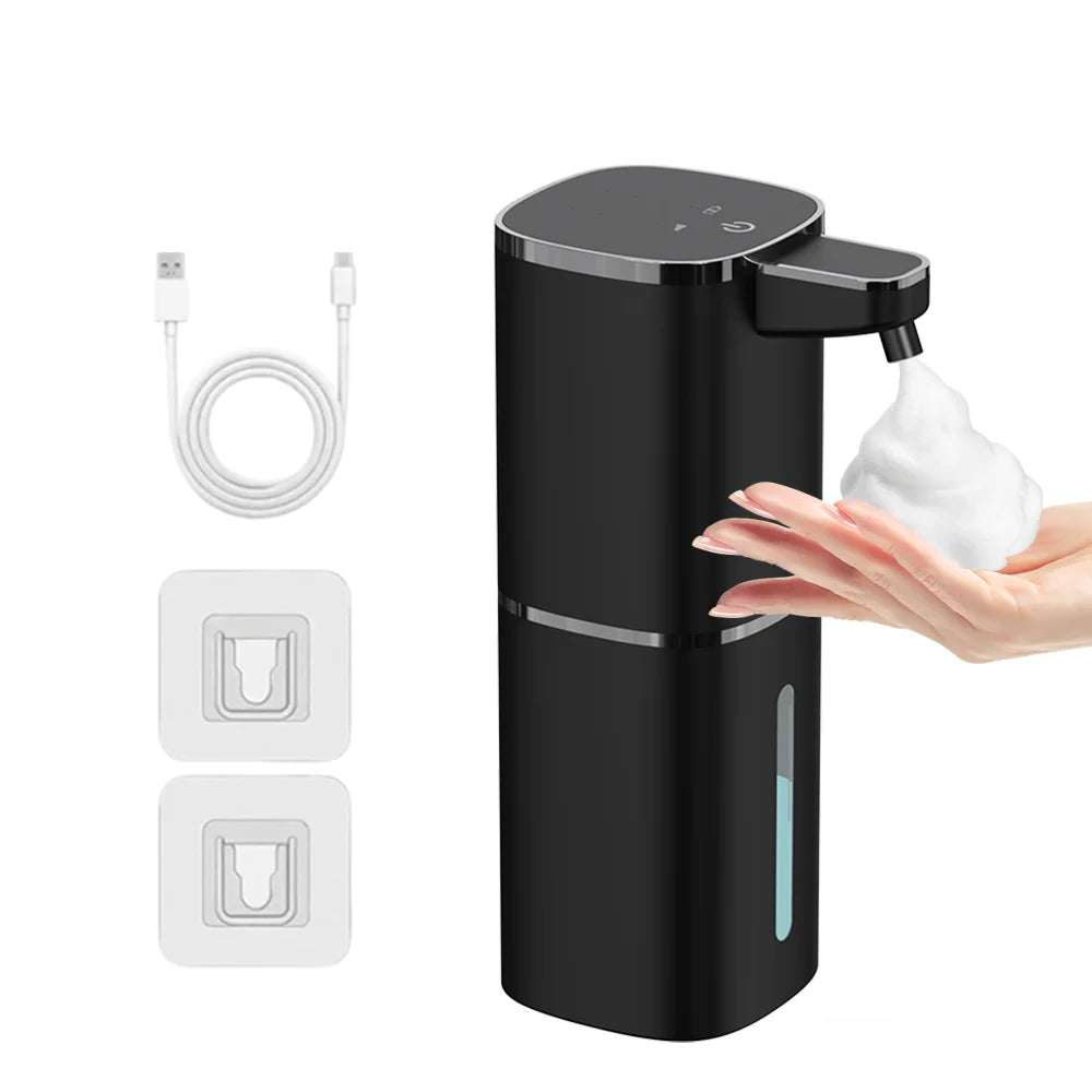 400ML Light Display Wall-Mounted Or Desktop 4-Levels Adjustable Induction Infrared Electric Automatic Smart Sense Soap Dispenser