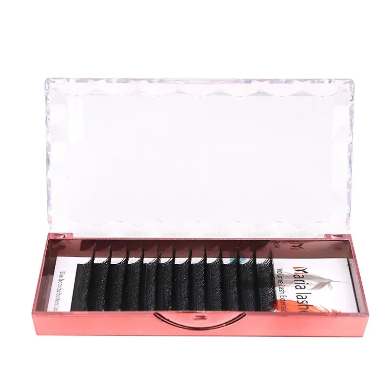 MARIA 3D W Shaped Soft Lash Extension Supplies 0.07 Eyelashes Wholesale Natural Makeup Easy Fan Y Clusters Private Label