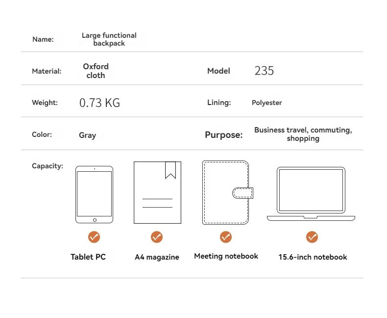 Lumin Backpack 42x18x29 Cabin Bag Travel Backpack for Men Women Hand Luggage Leisure Laptop Backpack mochila para viaje cabina
