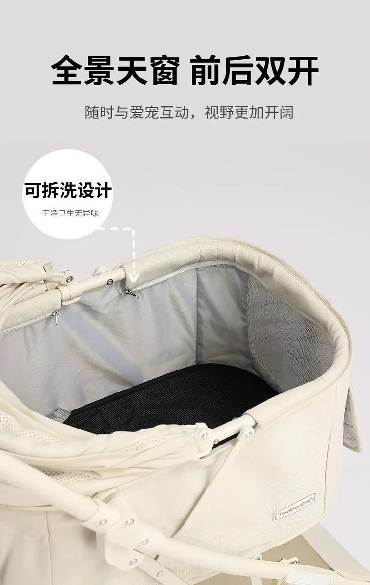 Outdoor Pet Pram One Click Folding Stroller Dog Cat Lightweight Trolley Small Pets Travel Breathable Puppy Supplies