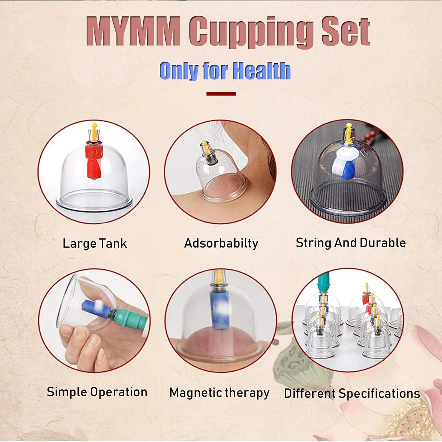 32 Pcs Professional Vacuum Cupping Cup Body Massager Suction Cups Set Back Massage Relaxed Detox Anti Cellulite Therapy Healthy