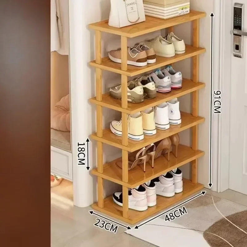 Bamboo Shoe Rack Detachable Shoe Rack for Easy Installation Storage Rack Entrance Storage Rack Multi-layer Simple Storage Rack