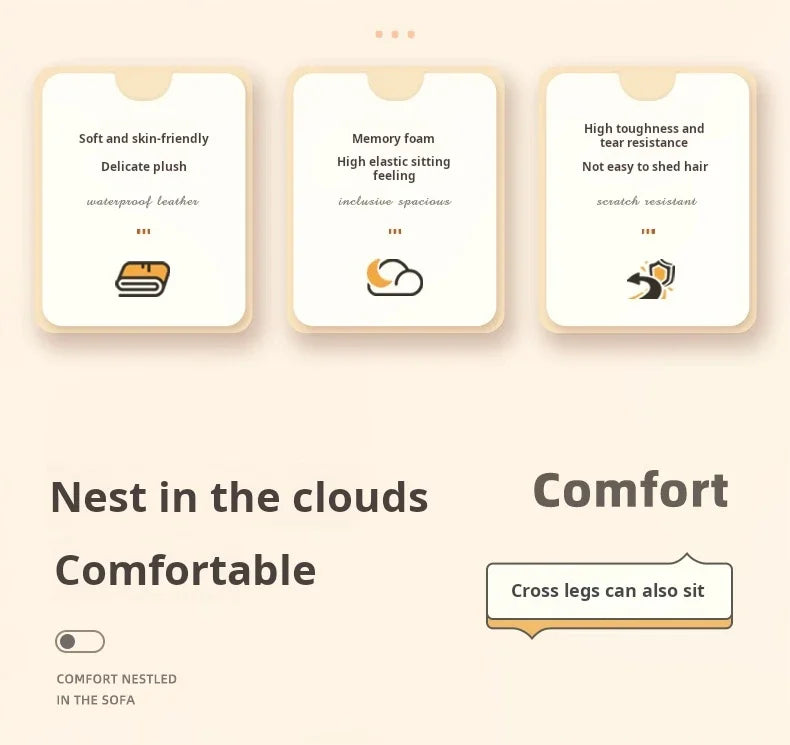 Modern Living Room1-Person Sofa Comfortable Bedroom Fluff Armchair Nordic Simple Nail Salon Makeup Chair Dressing Table Stool