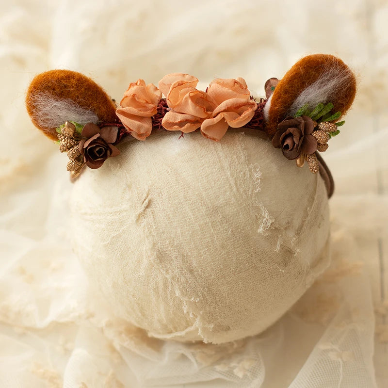 ❤️Newborn Photography Props Accessory Cute Manual Headband Studio Baby Photo Cartoon Ear Headwear Infant Shoot Accessories
