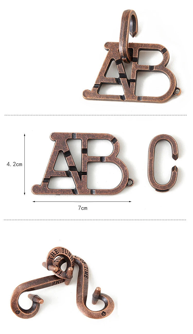 Creative Classic IQ Metal Brain Teaser Magic Baffling Puzzles Game Toys for Children Adults Funny Kids Gifts