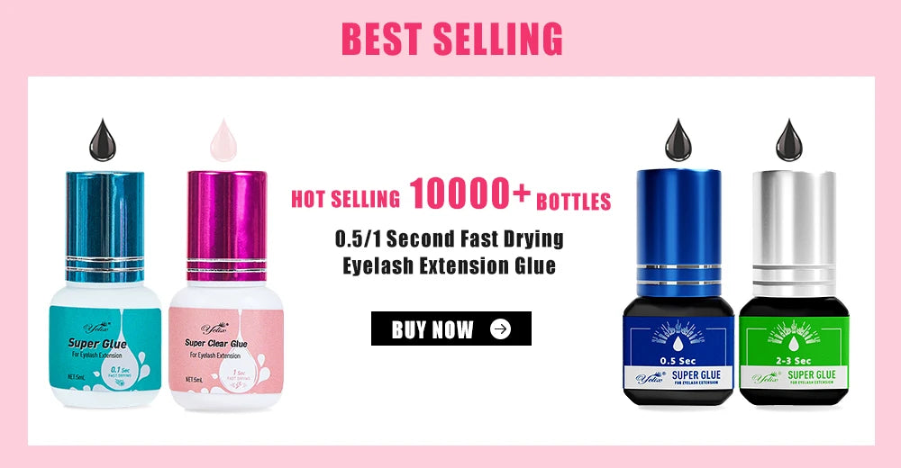 Yelix New 2D Volume Lashes Dark Brown Ultra-thin Y Lash Extension Lightweight Premade Fans Eyelash Extensions Single Tip 2D Y