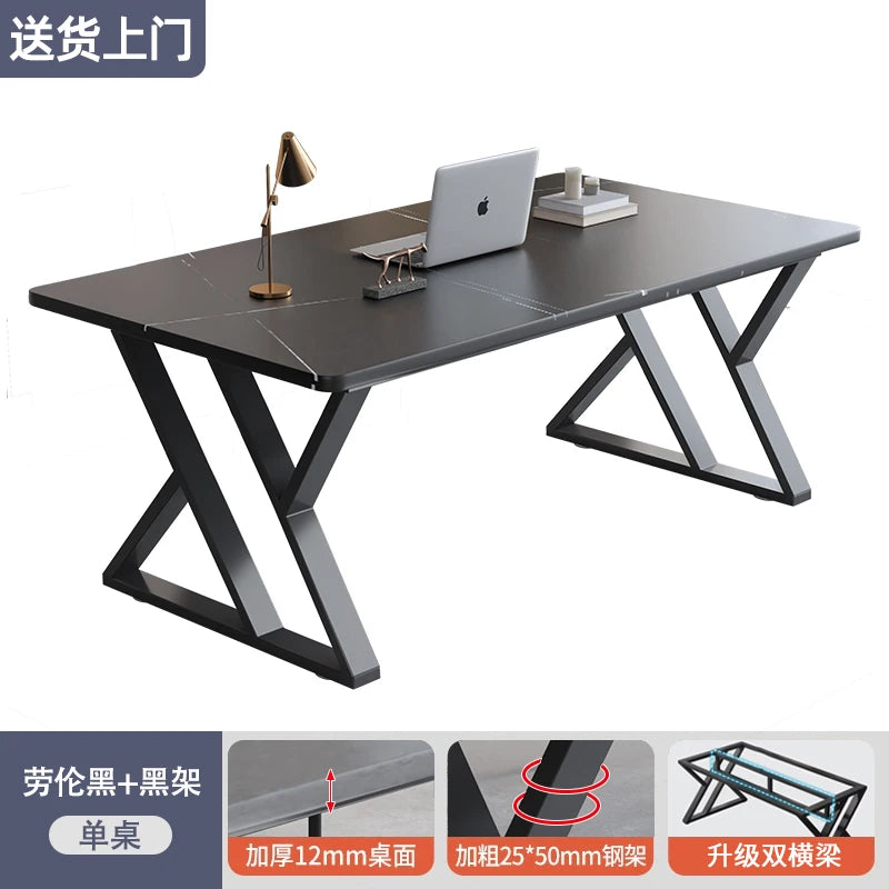 Modern rock board computer desk minimalist design elegant interior gaming desk Mid century luxury mesa para computador furniture