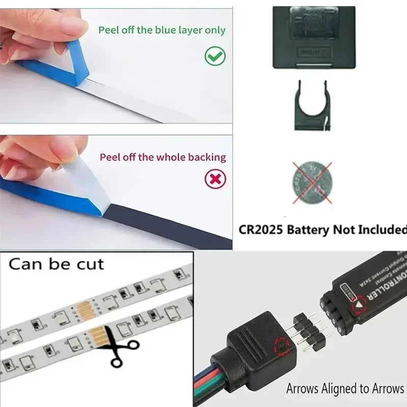 1-30M 5V USB Bluetooth LED Strip Light SMD 5050 5V RGB Flexible LED Strip Bluetooth APP Control Color Change For TV background