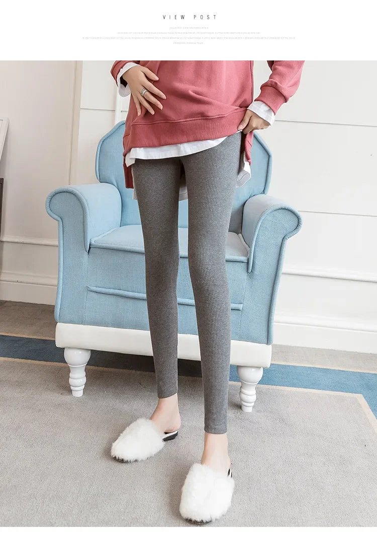 Pregnant Woman Adjustable Big Size Leggings New Maternity Pants  Pregnancy Thin Soft Cotton High Waist Clothes