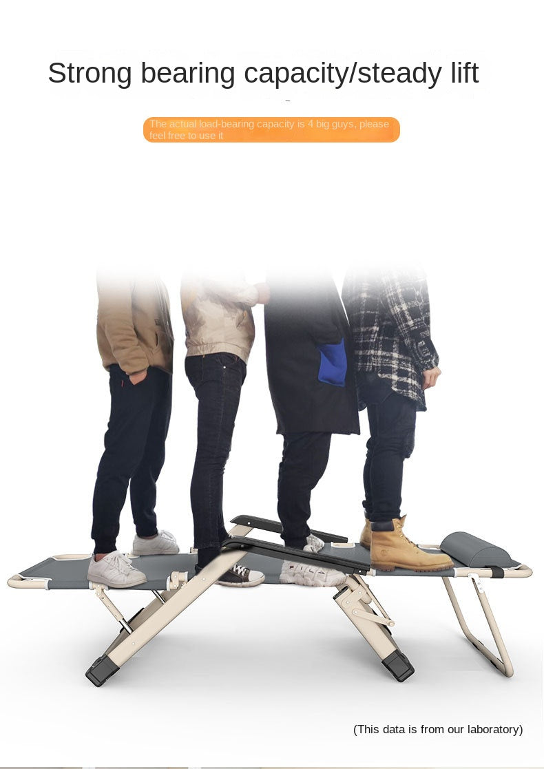 UVR Recliner Foldable Outdoor Beach Chair Office Lunch Chair Home Computer Chair Backrest Chair Adjustable Balcony Armchair Bed