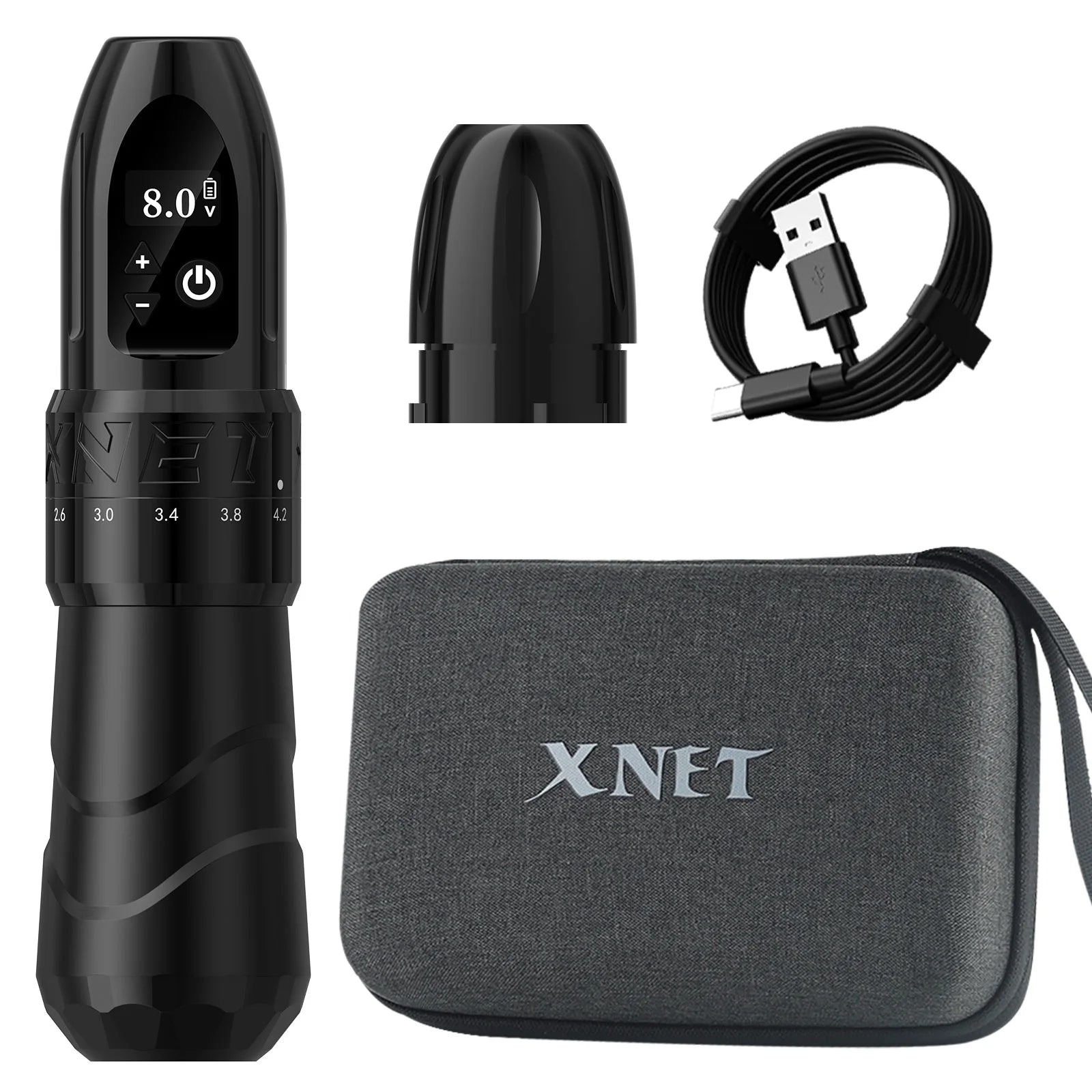 XNET F2 Wirless Tattoo Machine Pen 2.0-4.2mm Adjustable Stroke With Powerful Custom Motor for Makeup Microplasty Pen For Tattoo