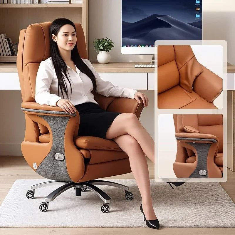 Gaming Chairs Leather Reclining Comfortable Sedentary Electric Massage Armchair Desk Office Chair Gamer Computer Ergonomic