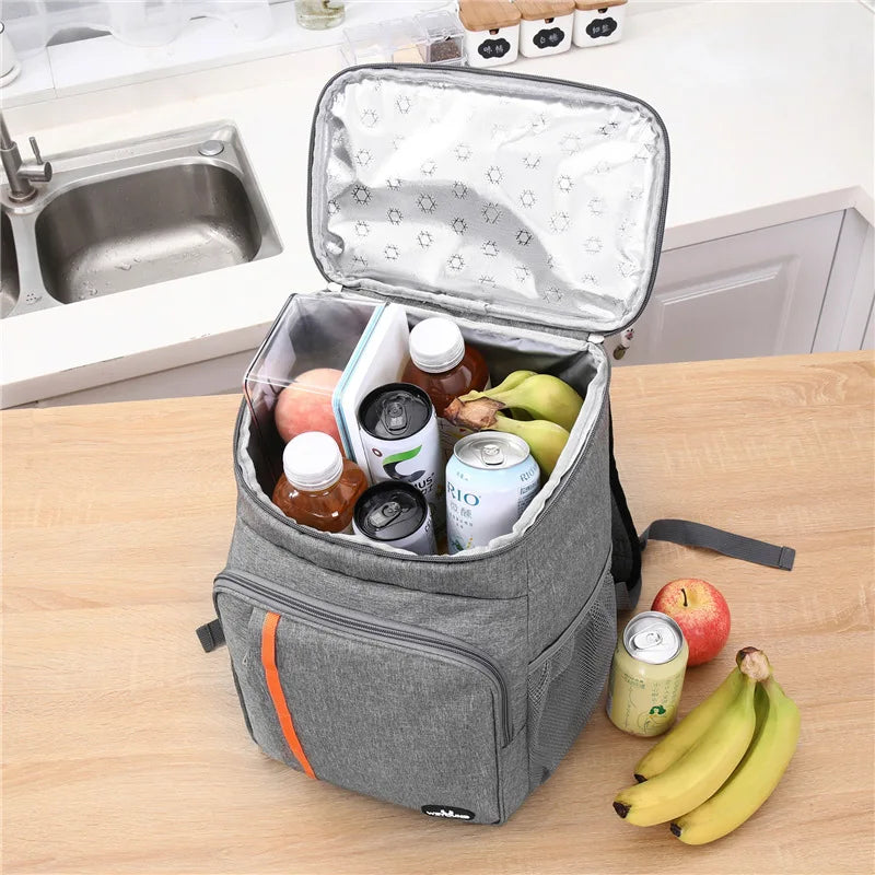 20L Outdoor Thermal Cooler Backpack Bags Insulated Leakproof Lunch Bag Camping Drink Refrigerator Picnic Food Fresh Keeping Bag