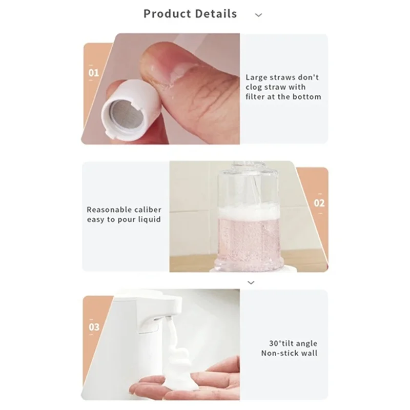 A52Q-Automatic Soap Dispensers Rechargeable Touchless Sensor Smart Washing Hand Machine Foaming Hand Dispenser For Bathroom