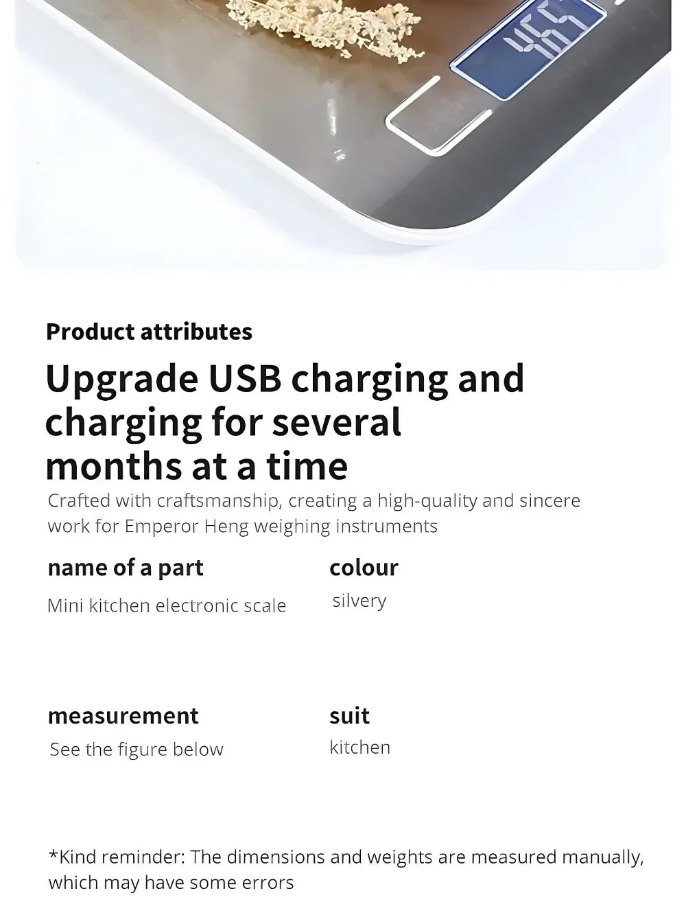 Digital Kitchen Scale Stainless Steel LED Display 5kg 1g Panel Electronic Scales Home Jewelry Food Snacks Weighing Baking Tools