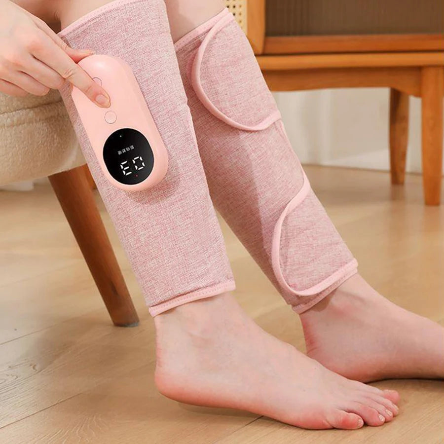 Wireless Smart Leg Massager TypeC Charging 360° Air Pressure Calf Hot Compress Massager 3 Mode Adjustable Relax Foot Calf Muscle