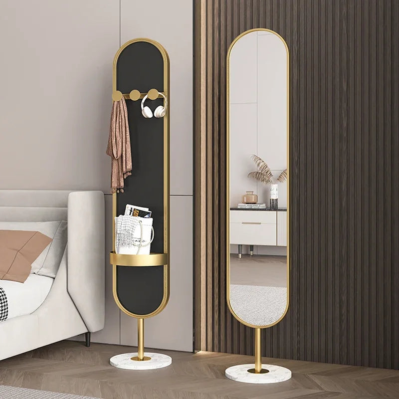Floor Standing Mirror Decoration Modern Full Body Oval Bathroom Bedroom Mirror Funky Luxury Long Big Espelhos Home Products