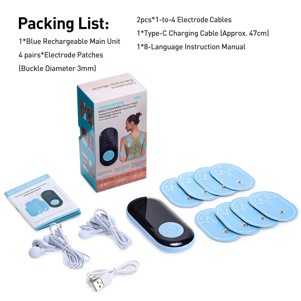 New Upgrade 36 Modes Tens Muscle Stimulator EMS Full Body Massaging Patches Back Waist Knee Digital Tool Muscle Relax Massager