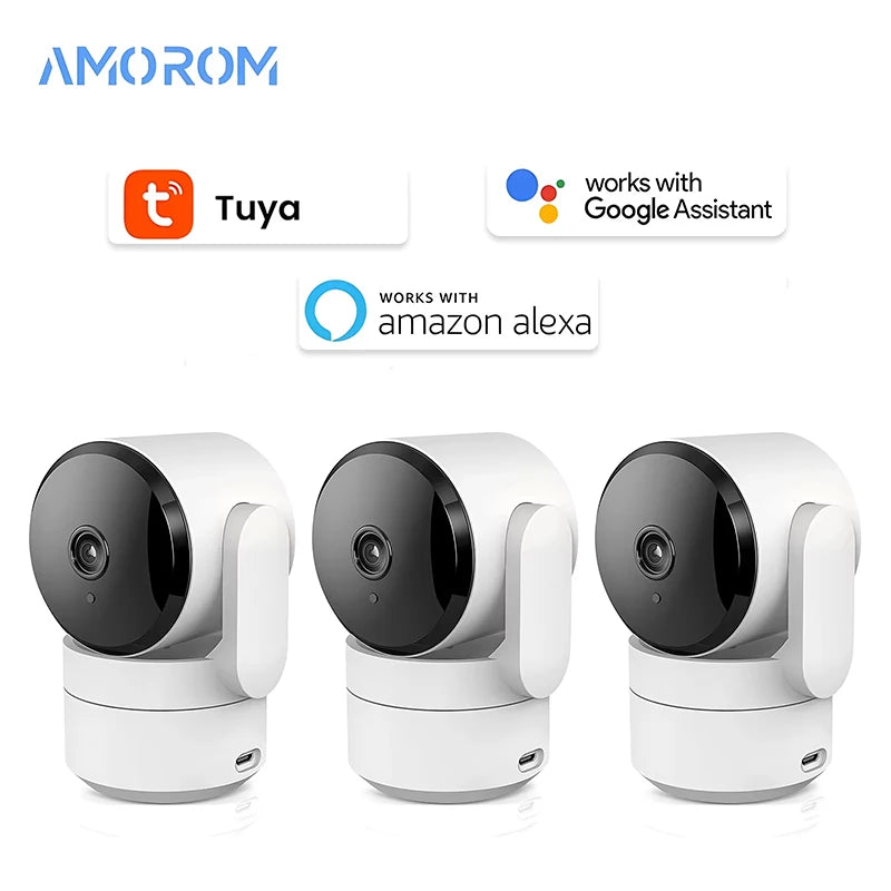 Tuya 1080P Wifi Camera Indoor 360 PTZ Pet Baby Monitor IR Night Vision Ai Detect P2P Surveillance IP Cameras with Google Alexa