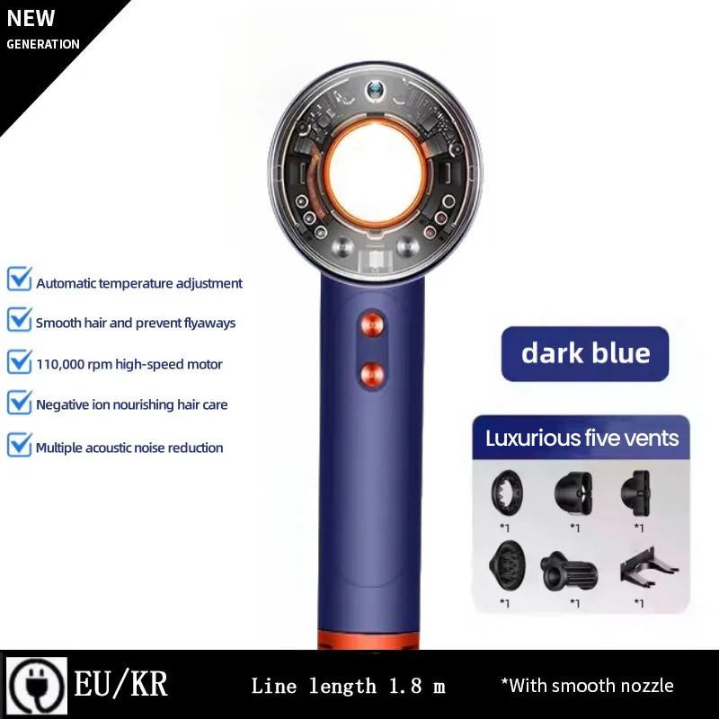 High-speed electric professional hair dryer negative ion hair care fast drying large wind power silent air blower hair dryer