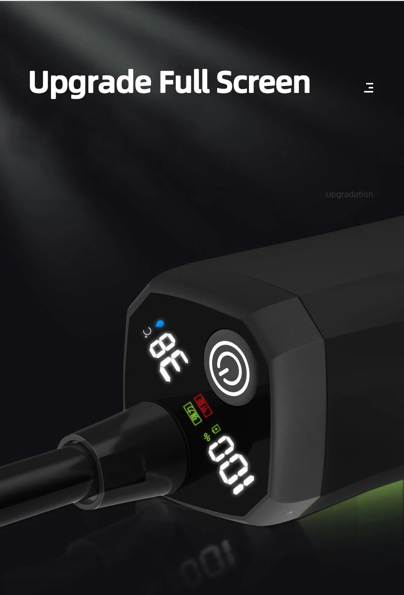 Portable camping shower equipment, 6000mAh rechargeable, LED display screen, outdoor simple electric mobile shower set