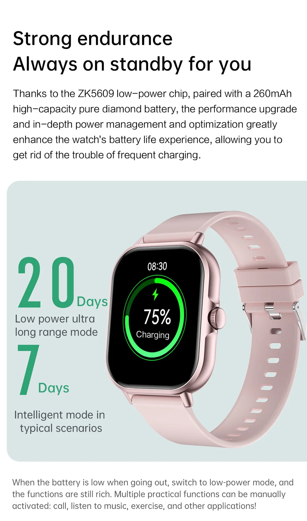 2025 2.01'' Smart Watch Bluetooth Call Play Music Smartwatch Fitness Clock Sport Waterproof Watches for Men Women iPhone Android