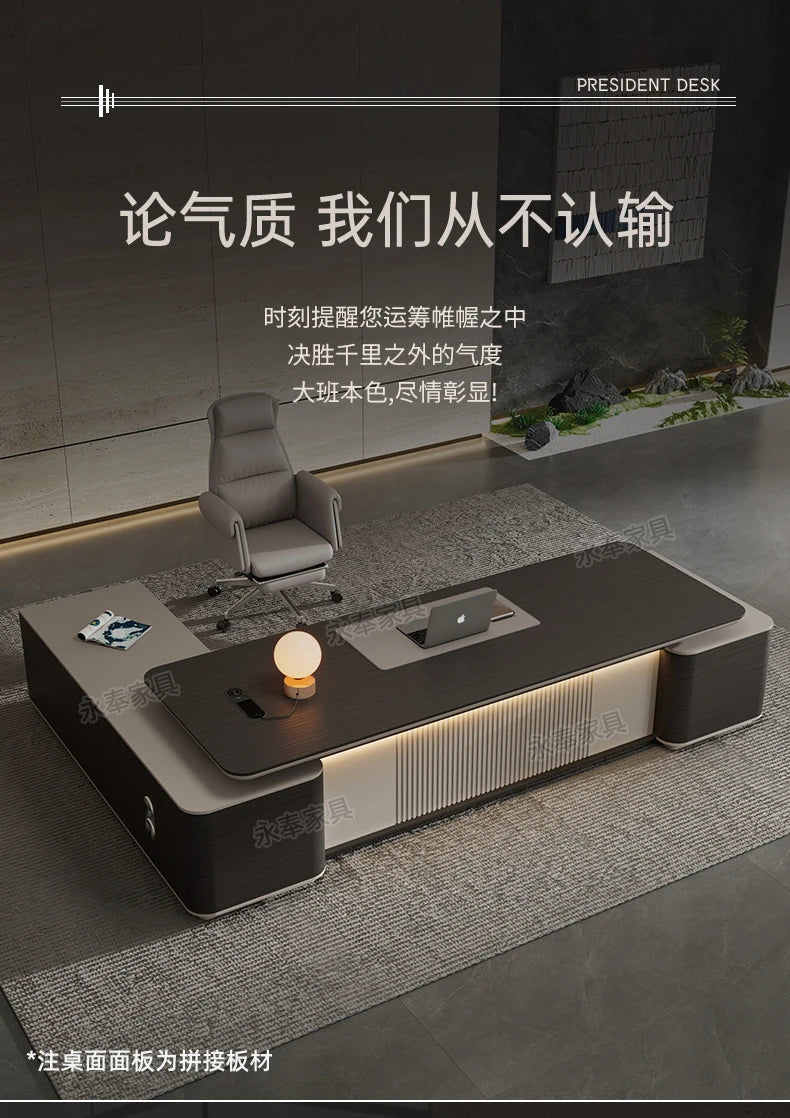 Organizer Luxury L Shape Computer gamer table cabinets executive Work office desk Multifunctional cable box Work Desk Table home
