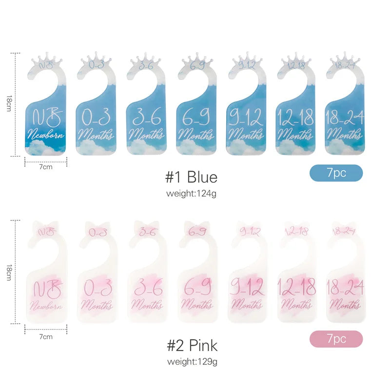 Baby Wooden Dividers Closet Size Wardrobe Separator Star Moon Milestone Cards Months Organizers Kids Photography Accessories