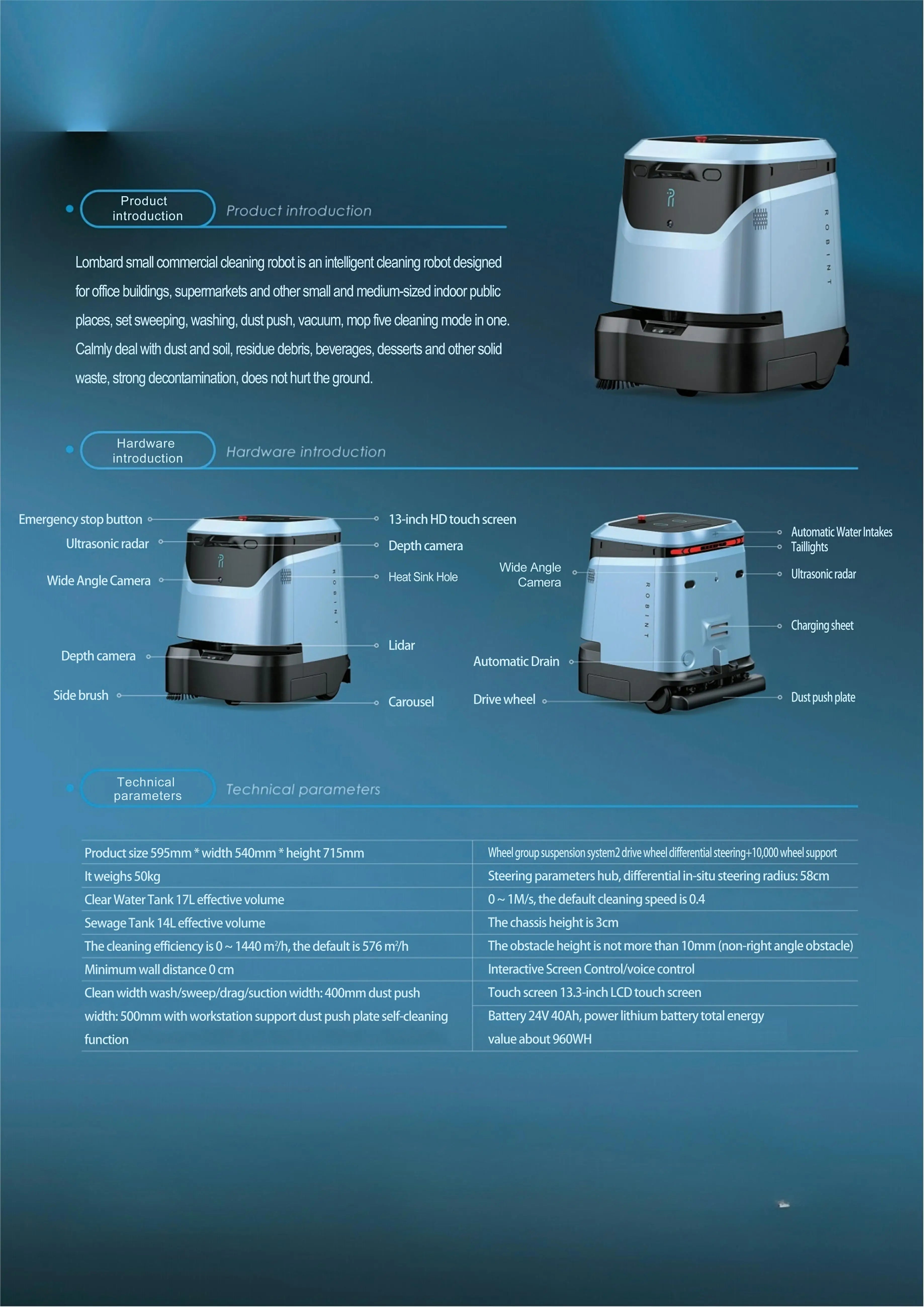 2025 High Quality Commercial Cleaning Robot Smart Automatic Floor Washing Vacuum Sweeping Machine Manufactured Expert