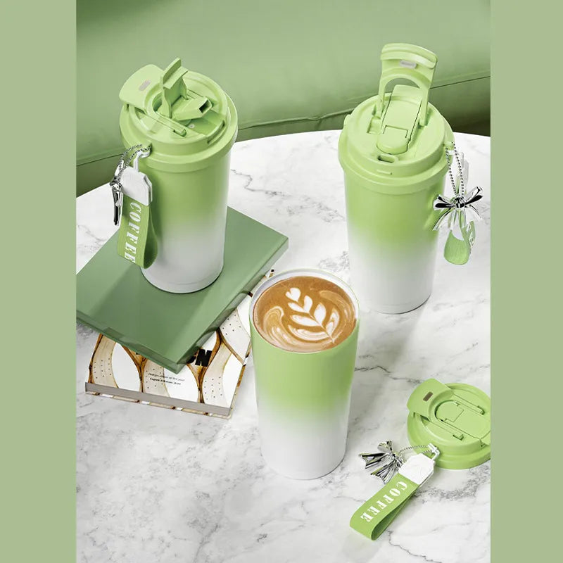 316 Stainless Steel Ceramic Inner Insulated Cup Sturdy And Durable Leak Proof And Portable With Insulation And Cold Protection