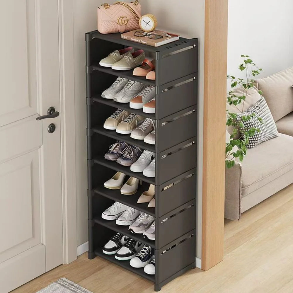 Multilayer Storage Cabinet for Doorway Shoe Shelf for Home Dustproof Shoe Organizer for Entryway Rental Apartment Easy Assembly
