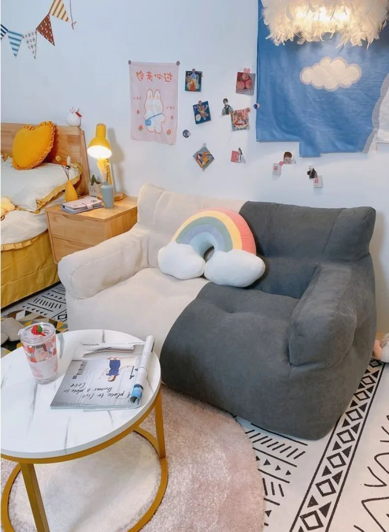 Lazy Bean Bag Sofas Giant Comfortable Beanbag Sofa Double Cute Fluffy Living Room Couches Large Modern Bedroom Tatami Couch