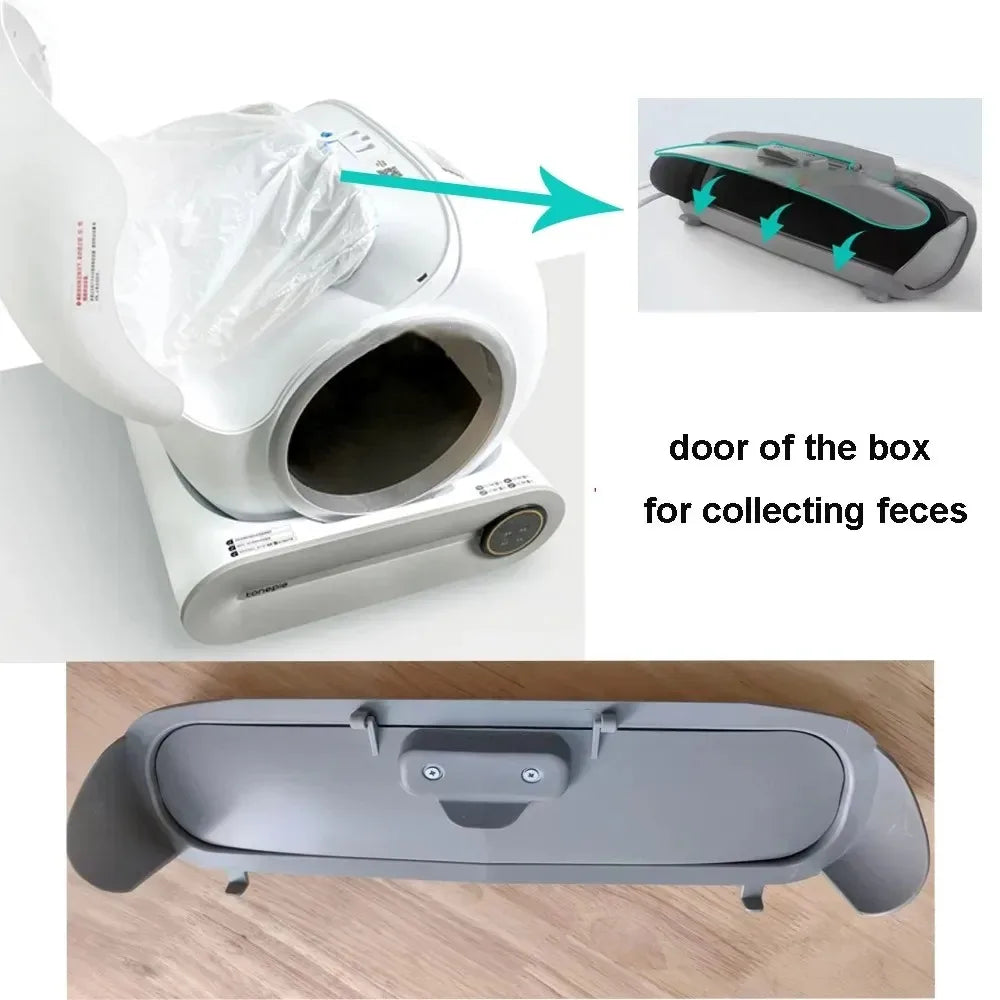 TONEPIE Automatic Cat Litter Accessories Box Cat Litter Pad Bin Door Bottom Capsule Screen Filter Mesh Power Line Toilet Bag