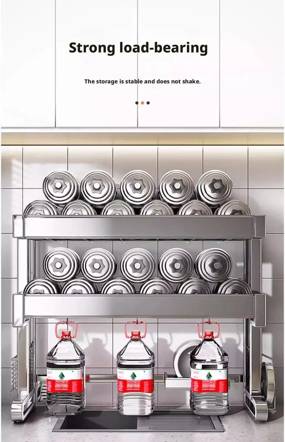 Over Sink Dish Drying Rack Stainless Steel Expandable Drain Bowl Holder Shelf Kitchen Counter Dish Storage Rack Hanger Shelves