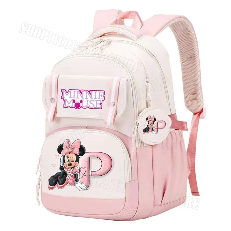 Minnie Mouse Disney Backpacks Mochilas Aestethic Backpacks for Teenager Canvas Laptop Backpack School Student Kawaii Bag Gift