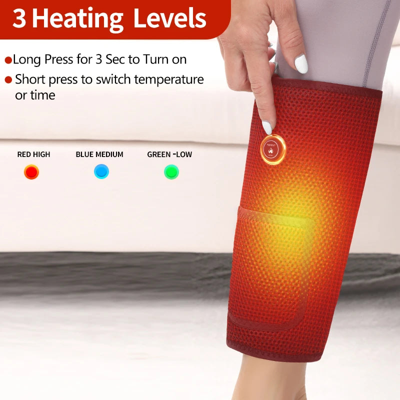 Heating Calf 3 Modes Electric Airbag Compression Leg Heated Calf Foot Heating Muscle Relax Blood Circulation Foot Massage