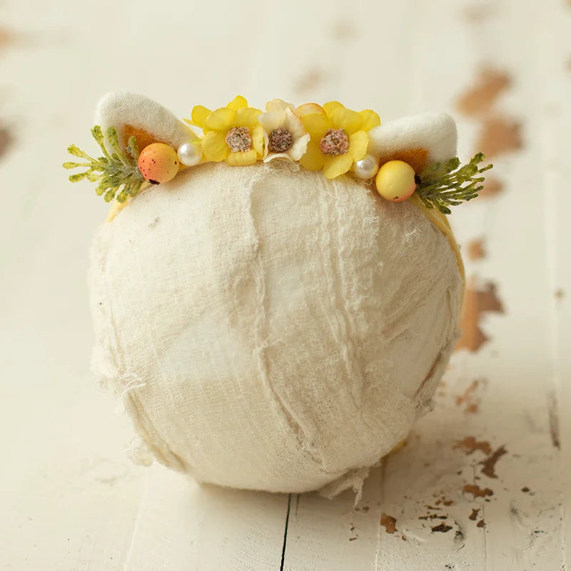 ❤️Newborn Photography Props Accessory Cute Manual Headband Studio Baby Photo Cartoon Ear Headwear Infant Shoot Accessories