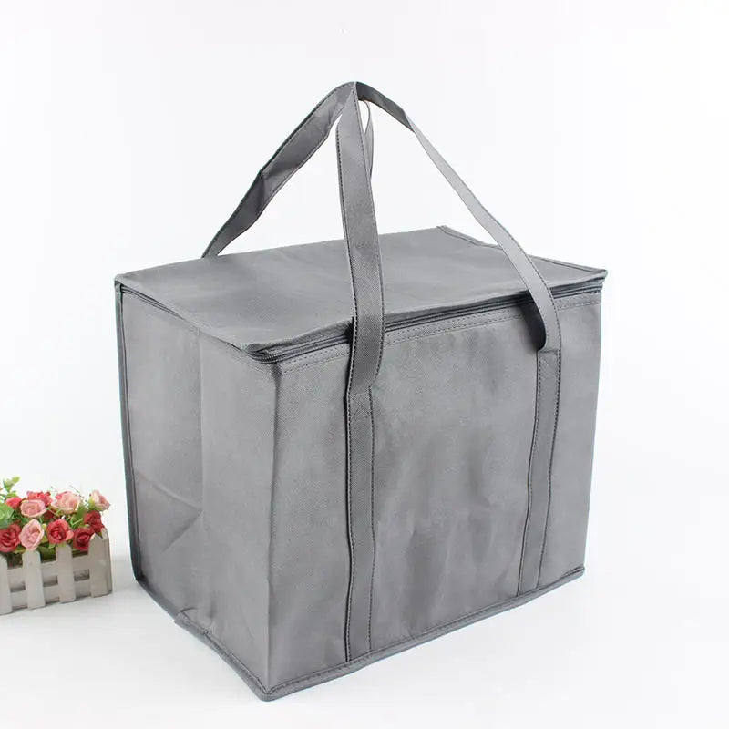 Insulated-Thermal Cooler Bag Insulation To Keep Cold Large Capacity Portable Lunch Bag Zip Picnic Camping Food Bag Grocery Bag