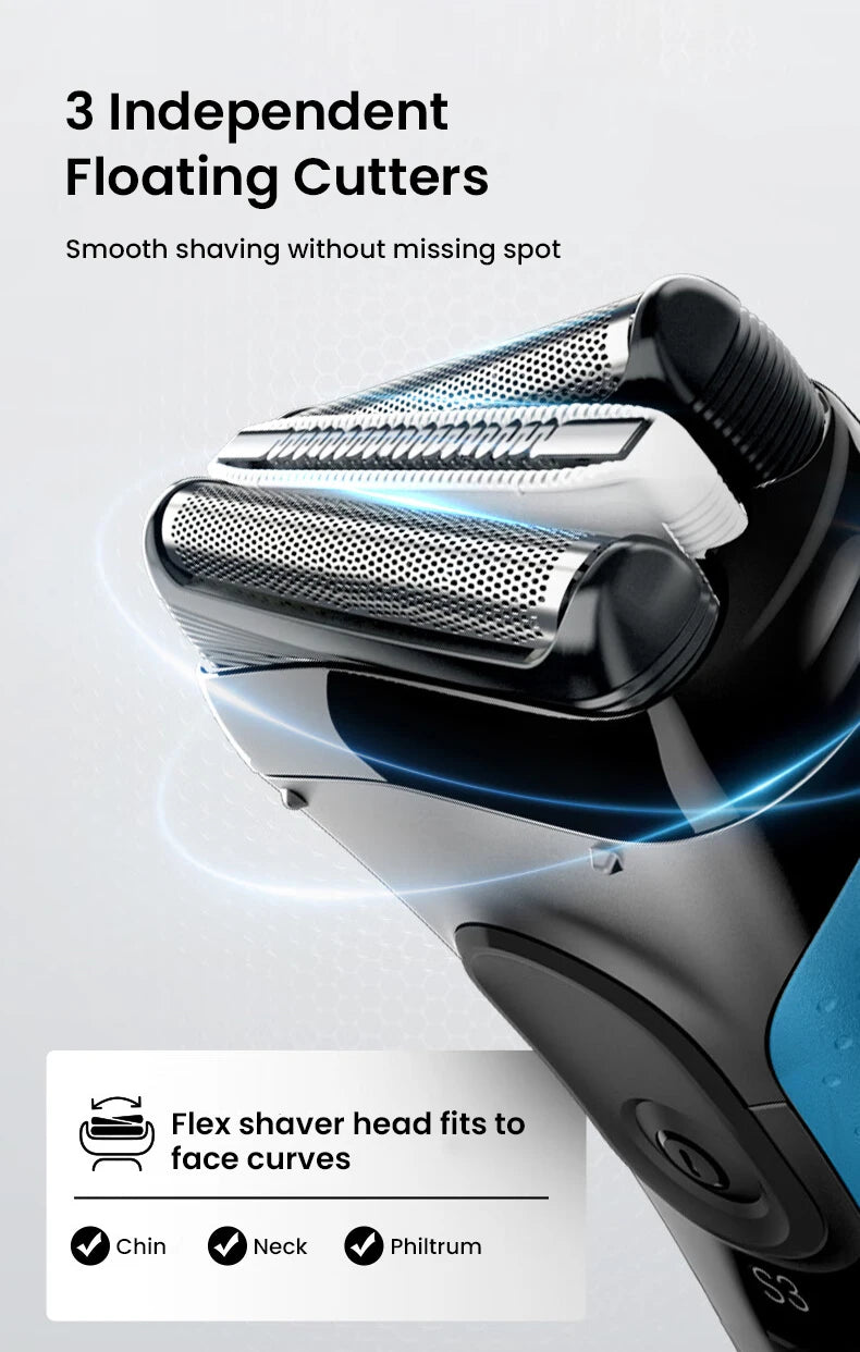 Braun Electric Shaver 3 Series ProSkin 3040S 3010S Reciprocating Shaver For Men Shaving Machine With Trimmer 100-240v