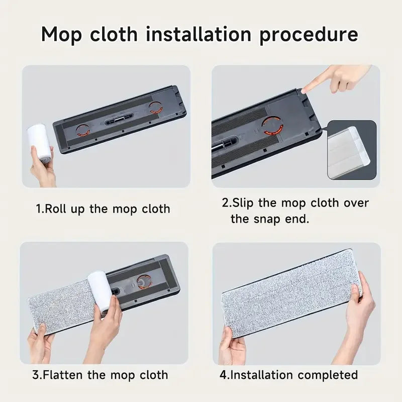 JOYBOS Spin Hand Free Flat Mop 33cm With Bucket Set Floor Cleaning Wet&Dry System Separation For Living Room Toilet Home Mops